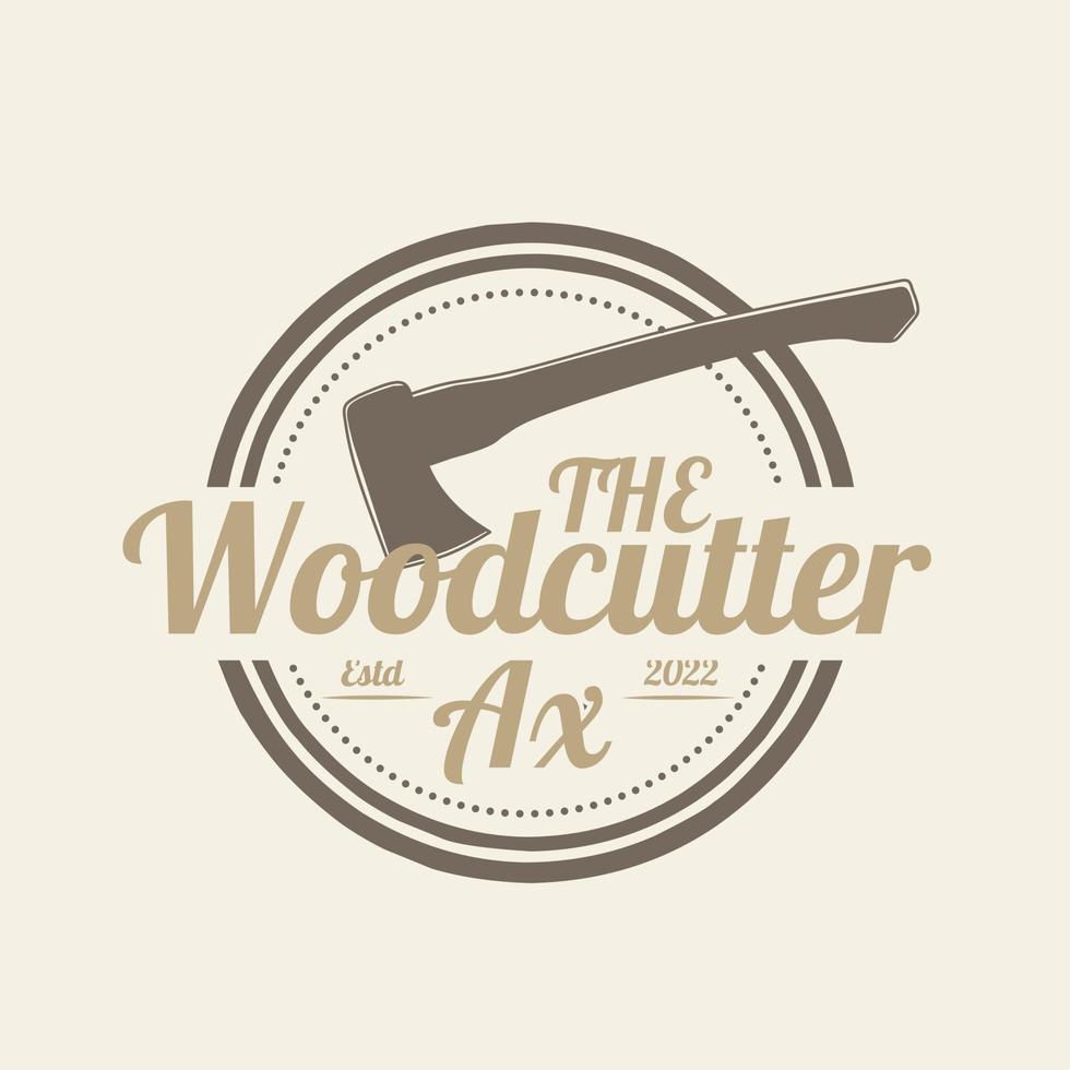 Wood Industries Company logo with the concept of saws and carpentry and classic and vintage style vector