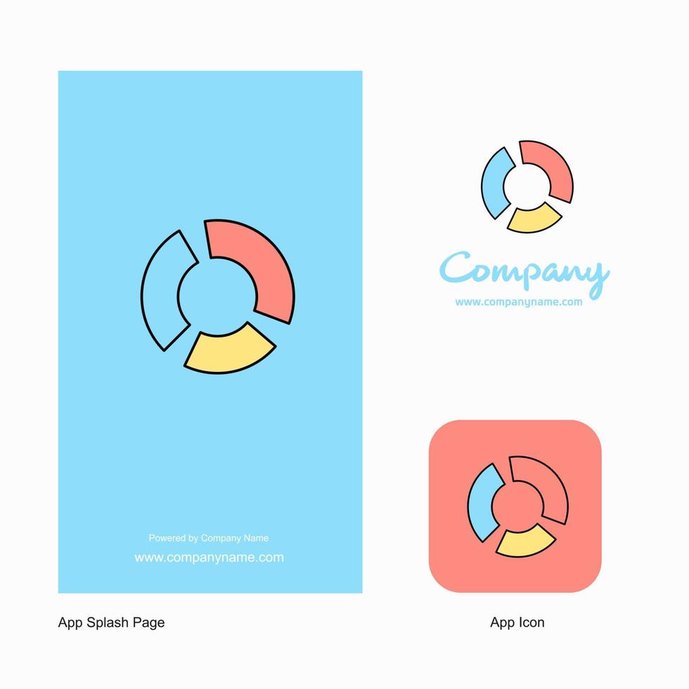 Graph Company Logo App Icon and Splash Page Design Creative Business App Design Elements vector