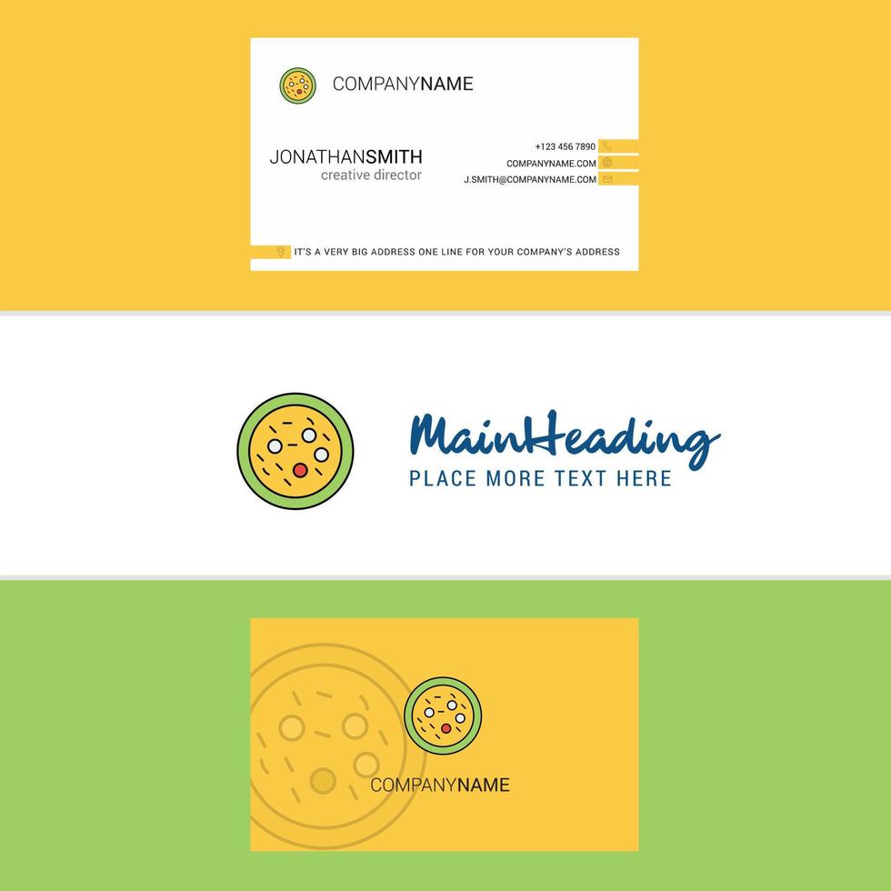 Beautiful Bacteria on plate Logo and business card vertical Design Vector