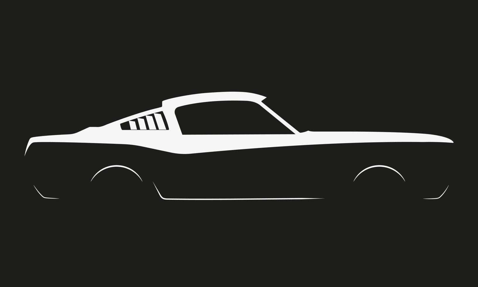 Retro car silhouette. vector