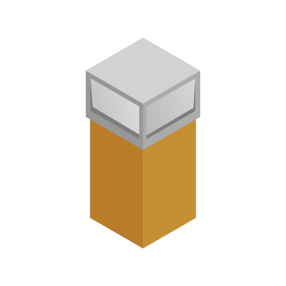 Recycle bin icon, isometric 3d style vector