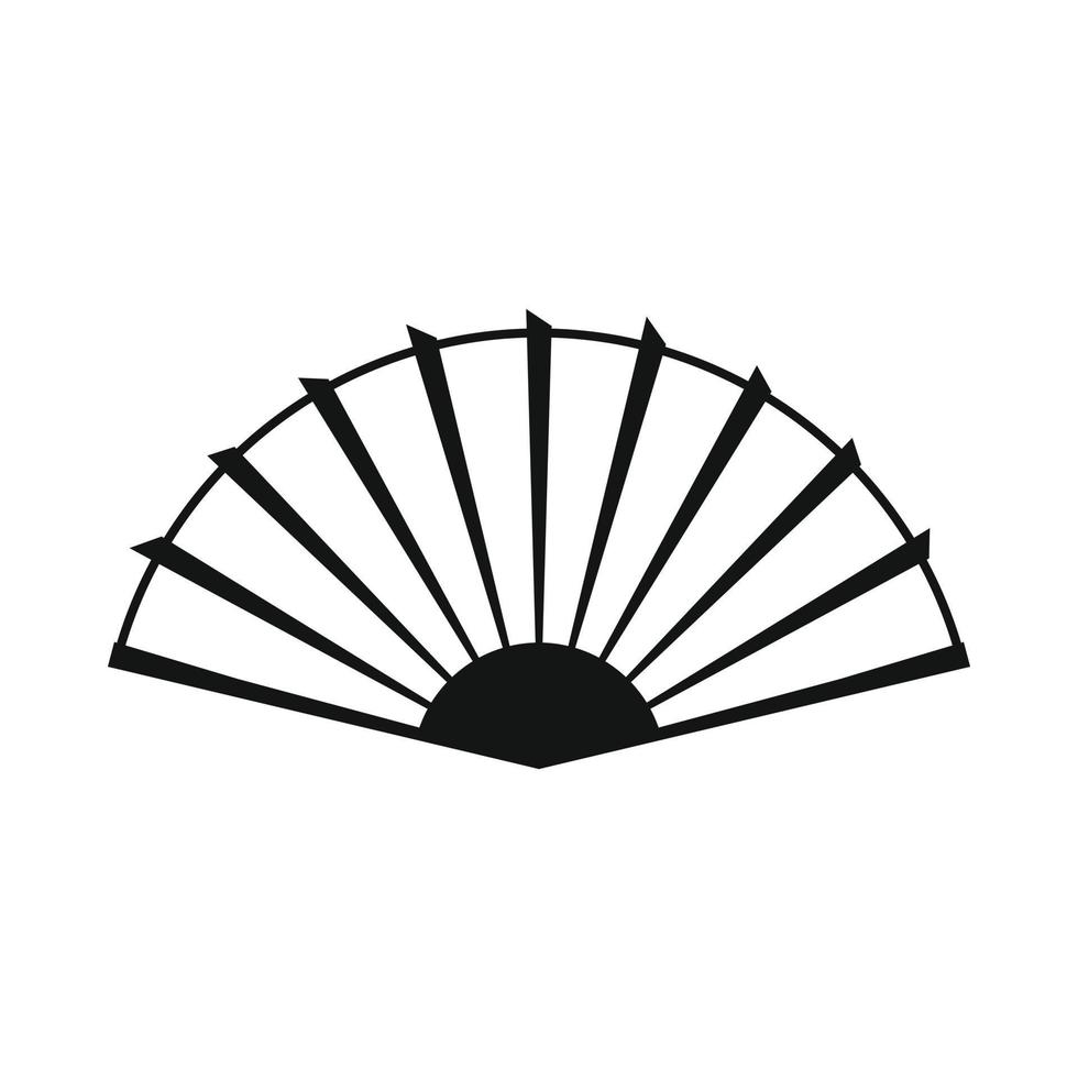 icono de ventilador de mano abierta, estilo simple vector