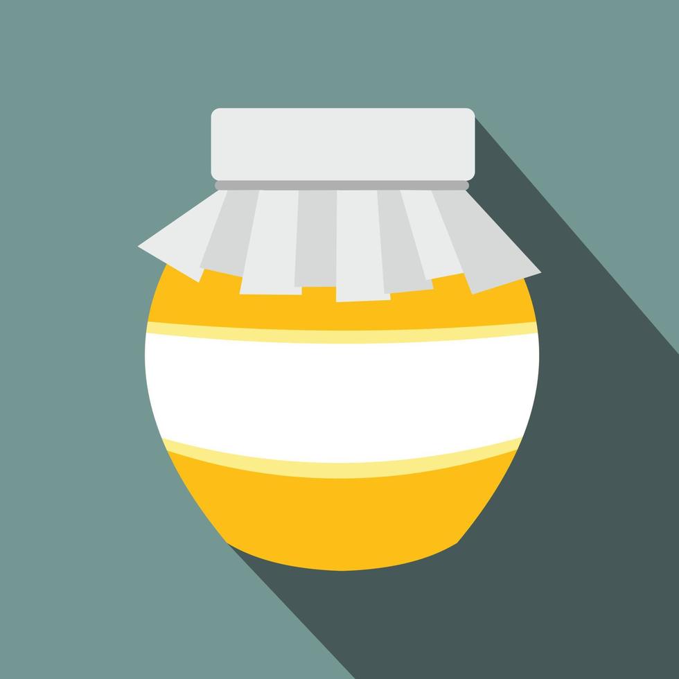Honey jar with cover icon vector