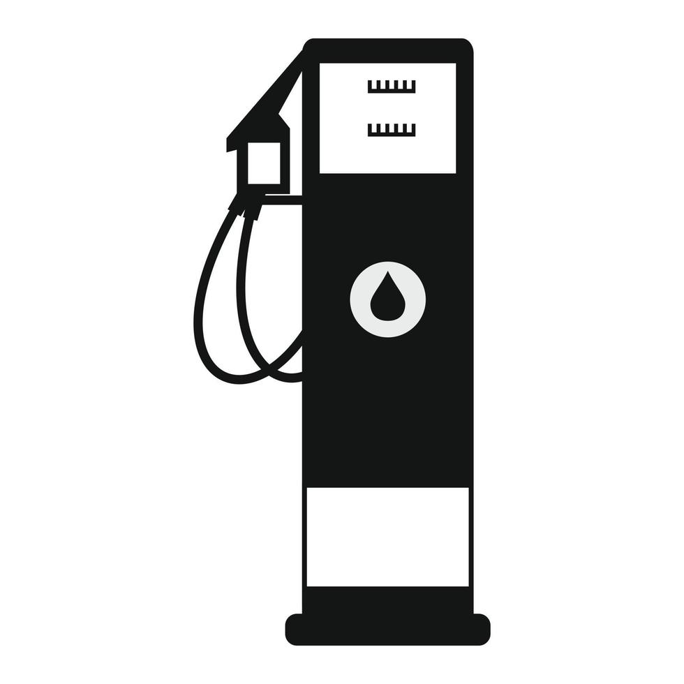 icono plano de gasolina gasolina negra vector