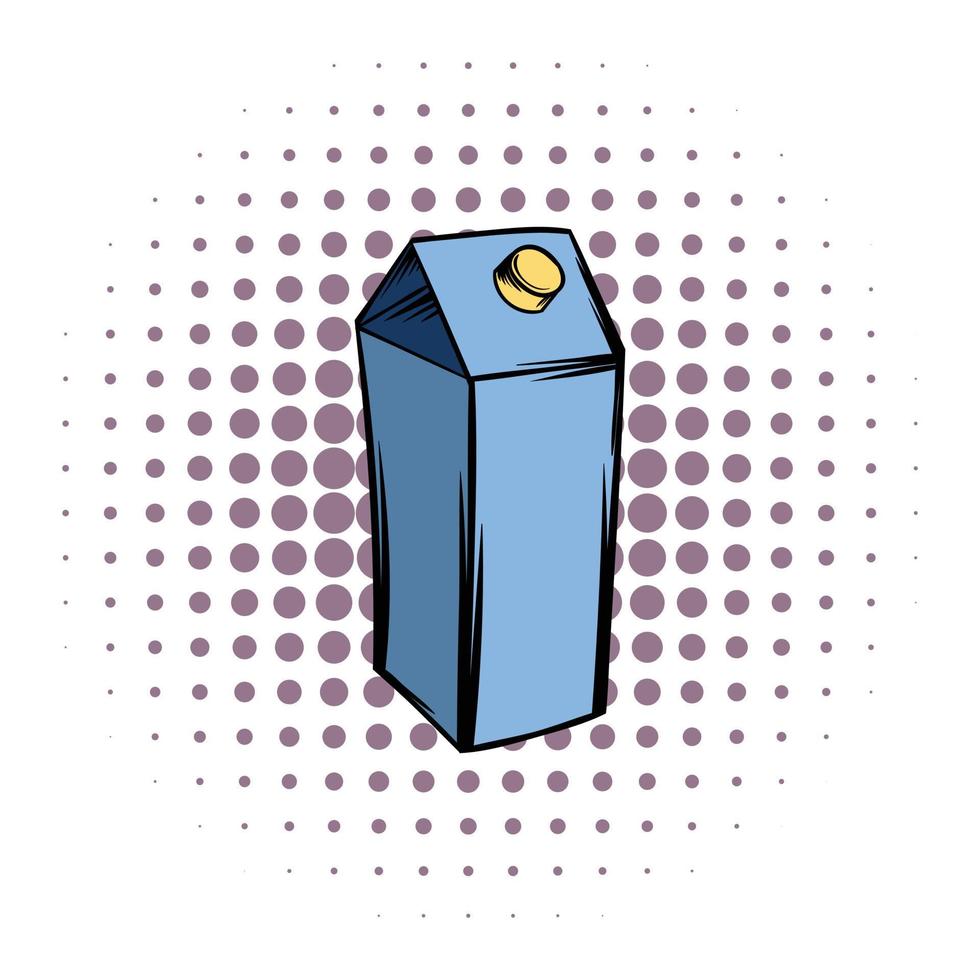 Milk or juice carton box comics icon vector