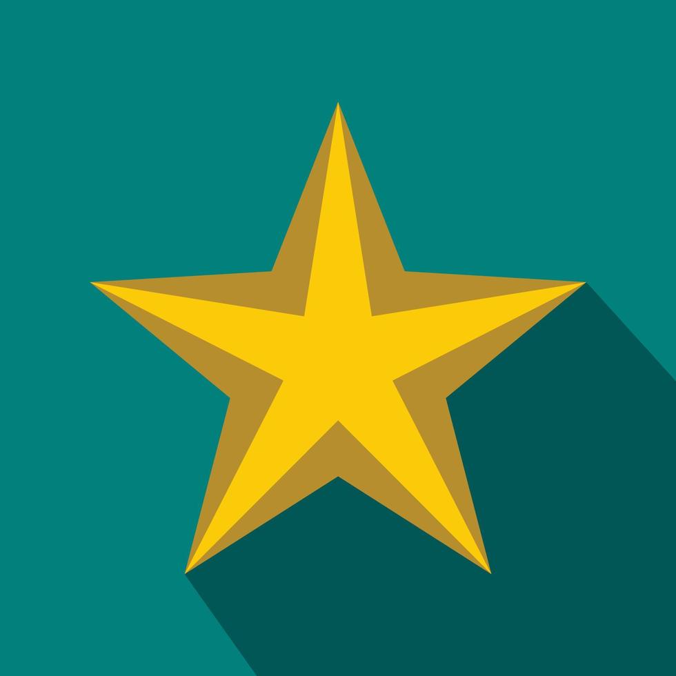 Star icon, flat style vector