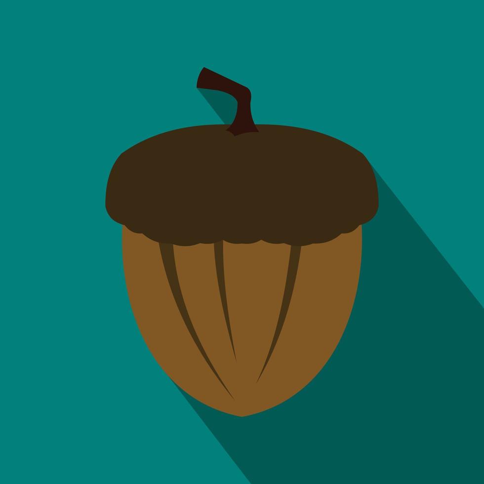 Acorn icon in flat style vector