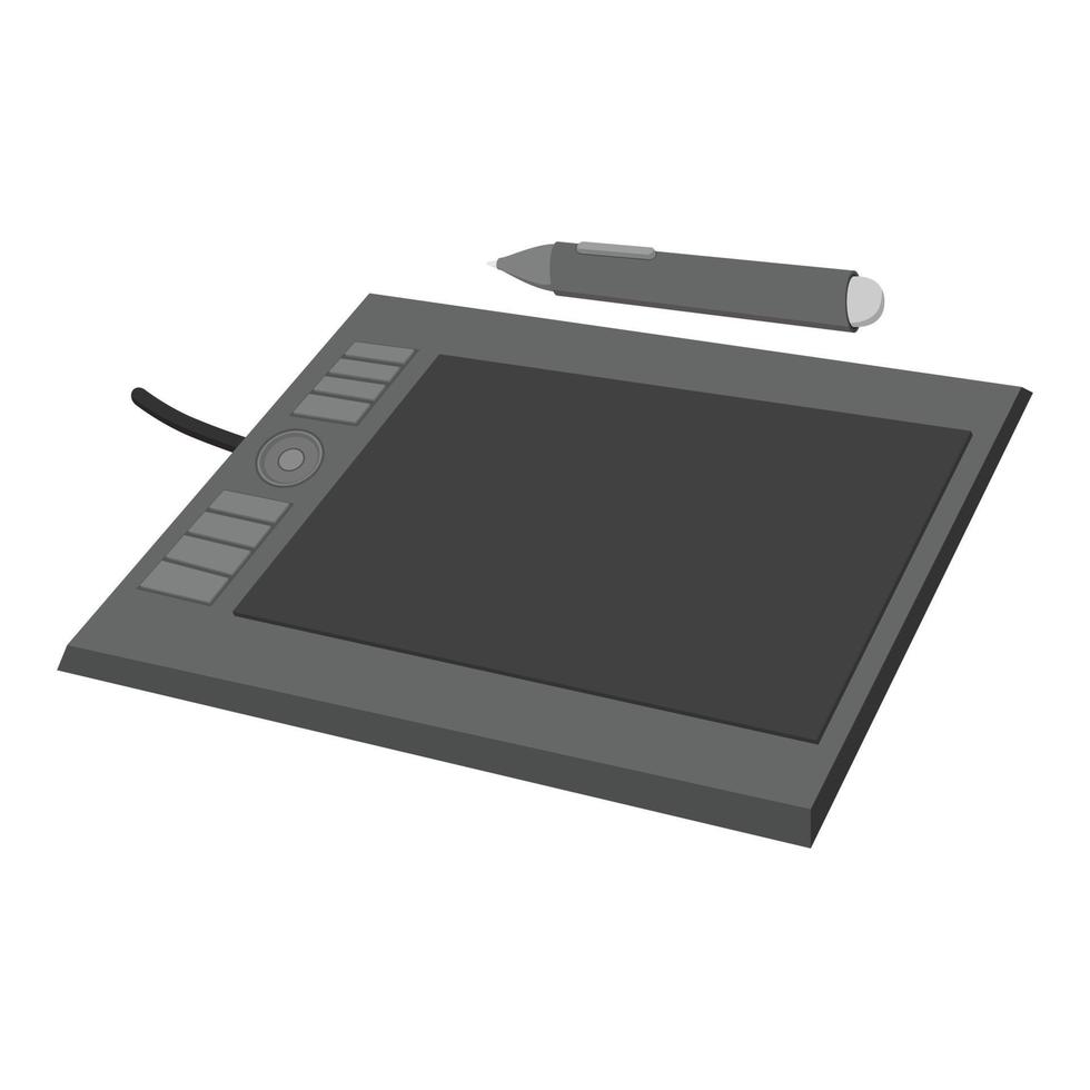 Tablet for drawing cartoon icon vector