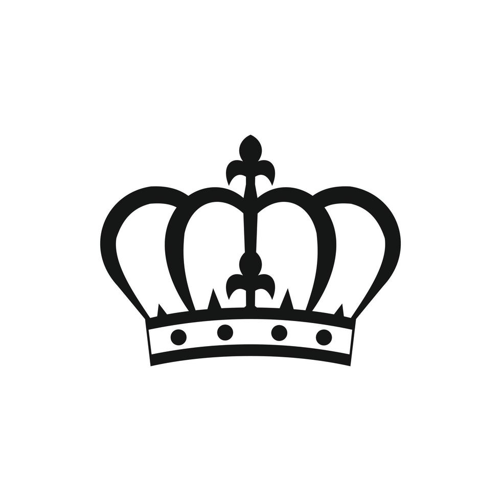 Crown icon in simple style vector