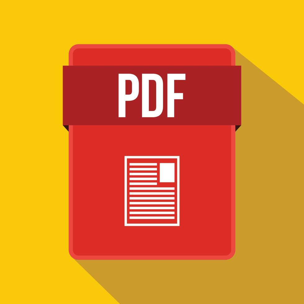 PDF file icon, flat style 14143226 Vector Art at Vecteezy