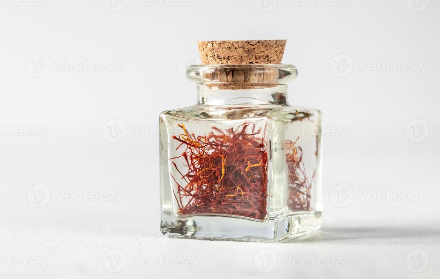 Saffron threads bottle photo