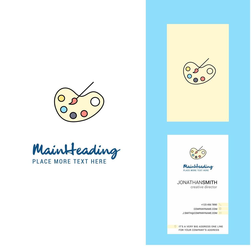 Paint tray Creative Logo and business card vertical Design Vector