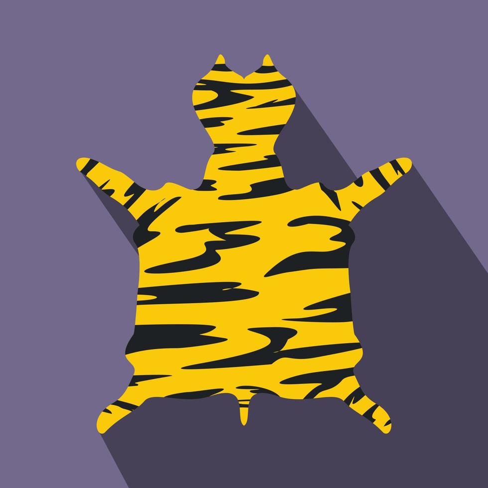 icono plano de piel de leopardo vector