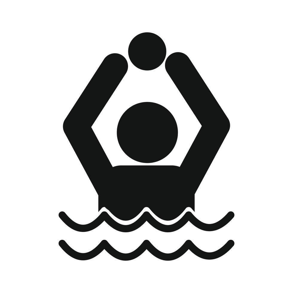Water polo icon vector