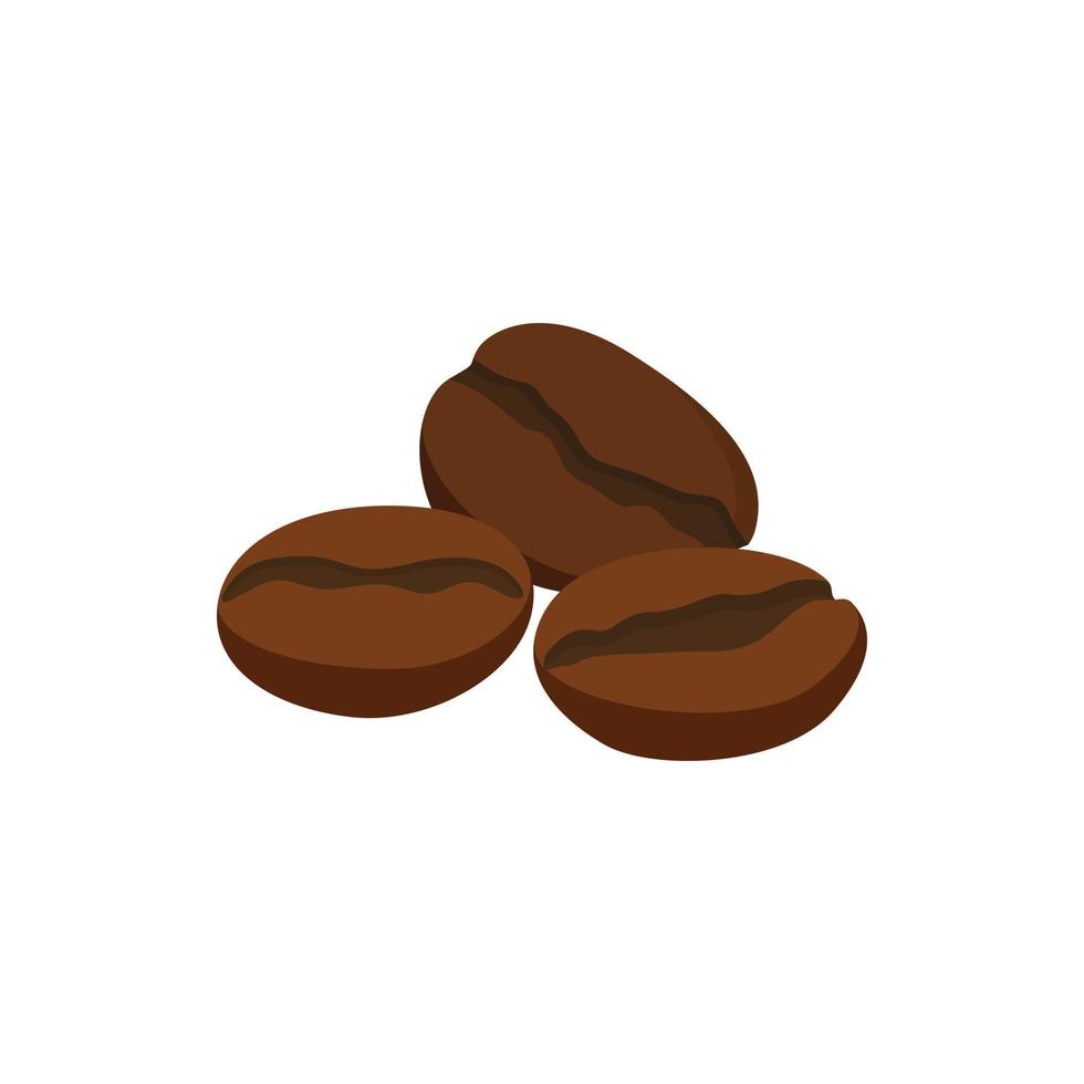 icono de granos de café, estilo de dibujos animados vector