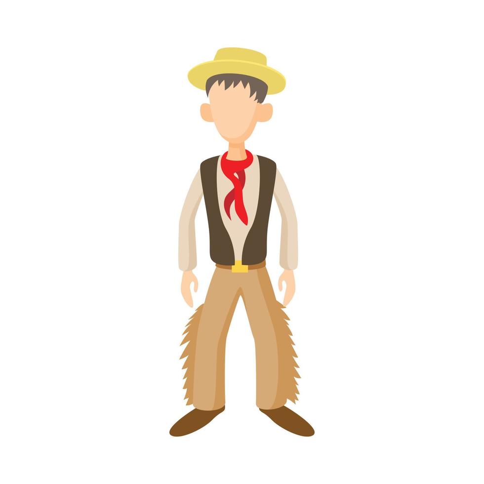 hombre en traje tradicional de icono argentino vector