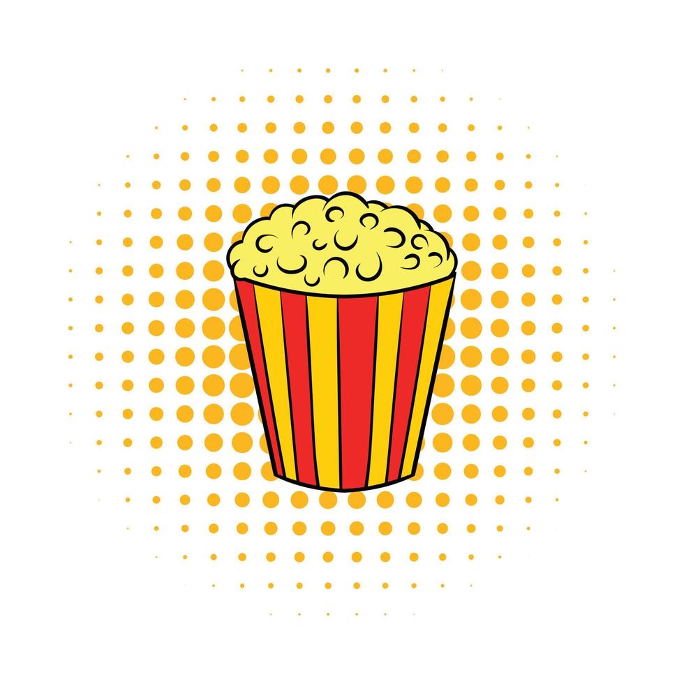 Popcorn comics icon vector