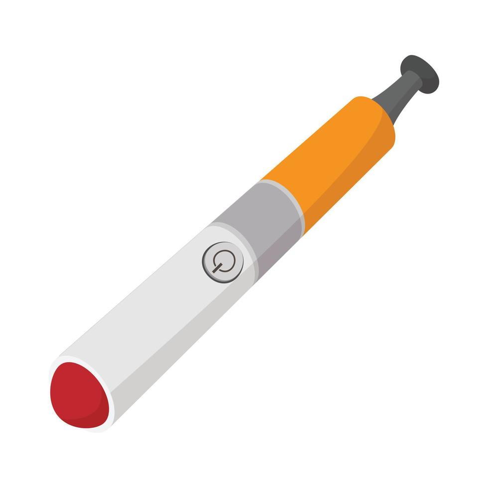 icono de cigarrillo electrónico, estilo de dibujos animados