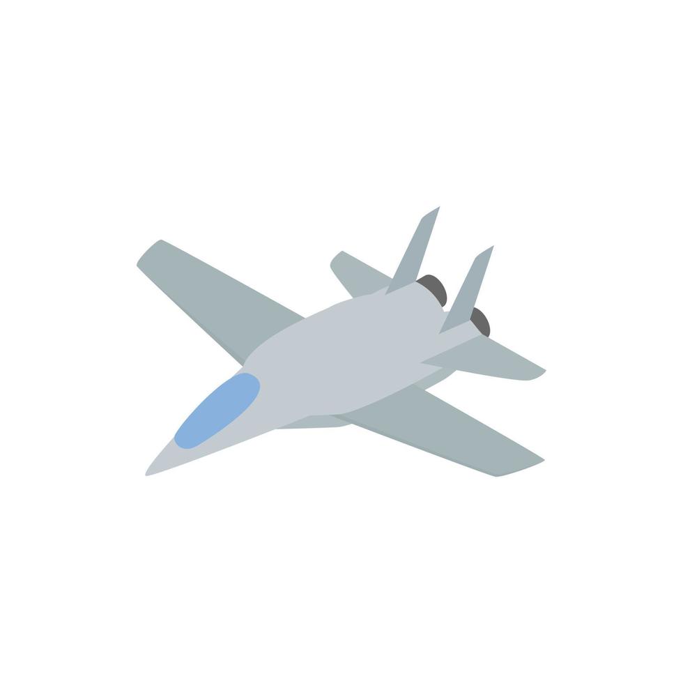 Military aircraft icon, comics style vector