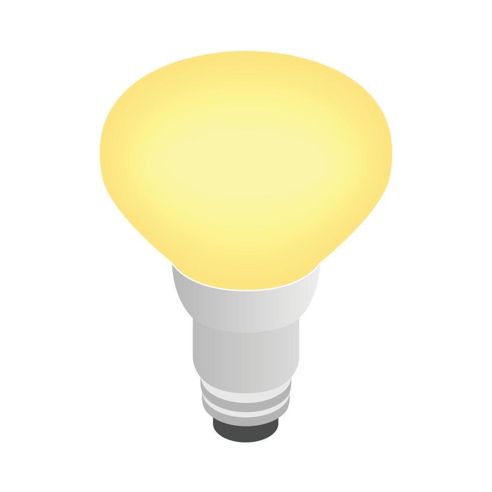 Light bulb icon, isometric 3d style vector