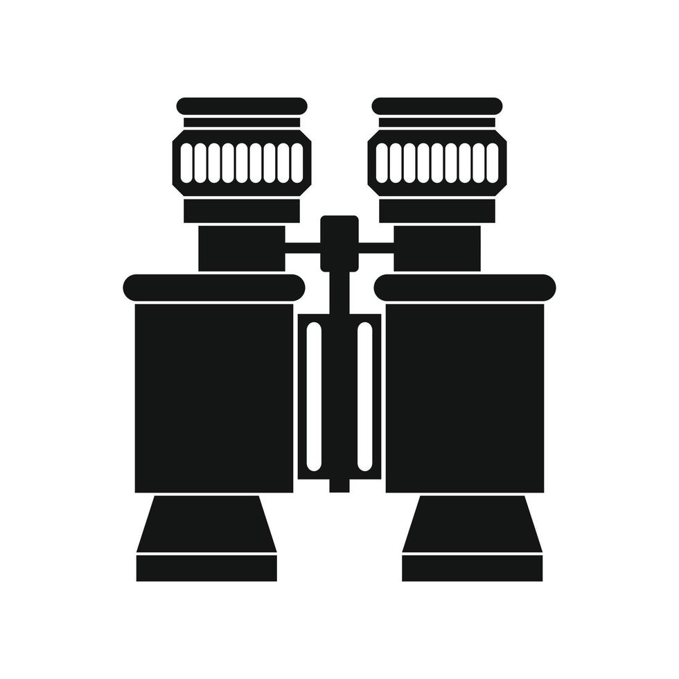 Black binoculars icon vector
