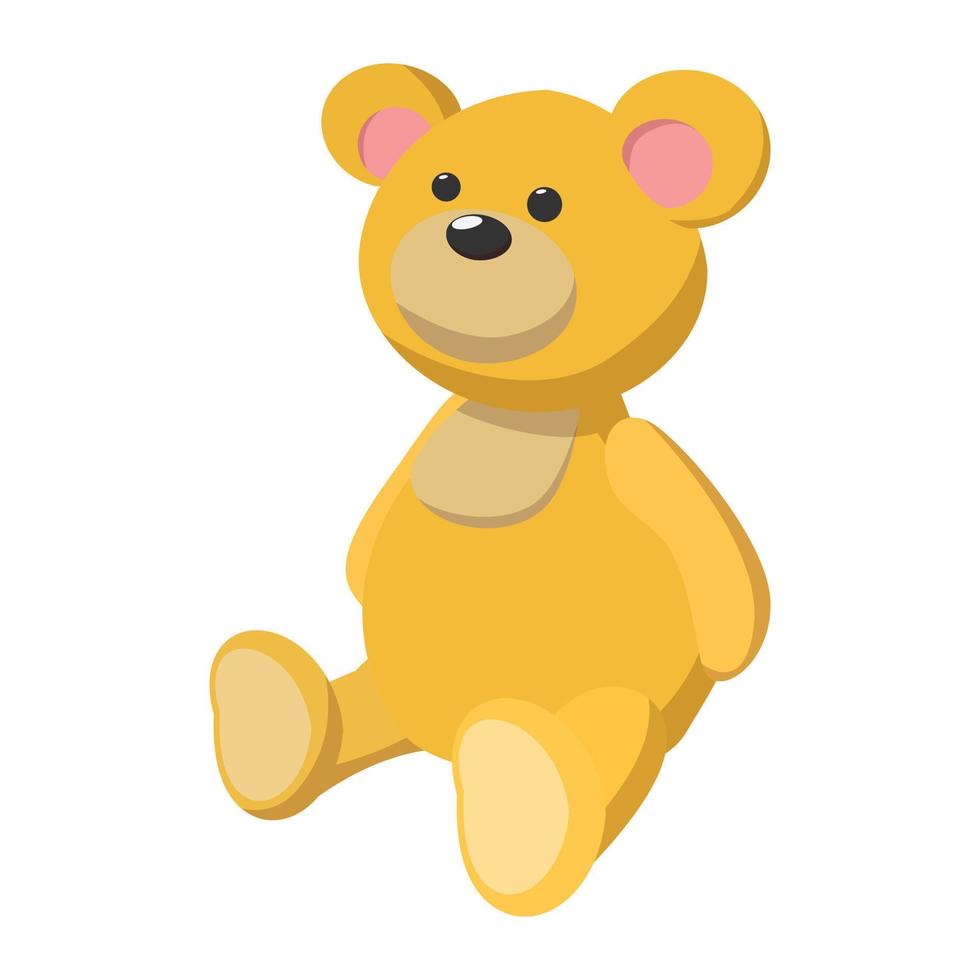 Brown bear cartoon icon vector