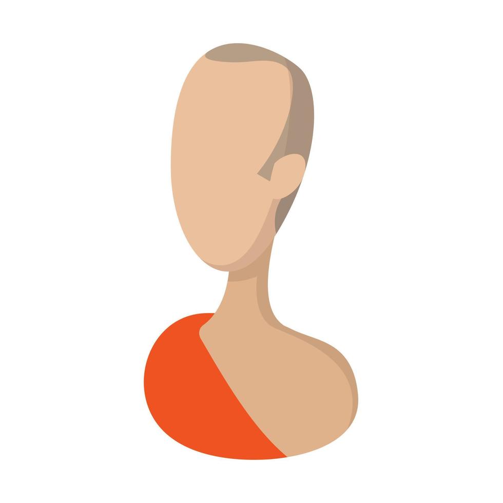 Buddhist monk cartoon icon vector
