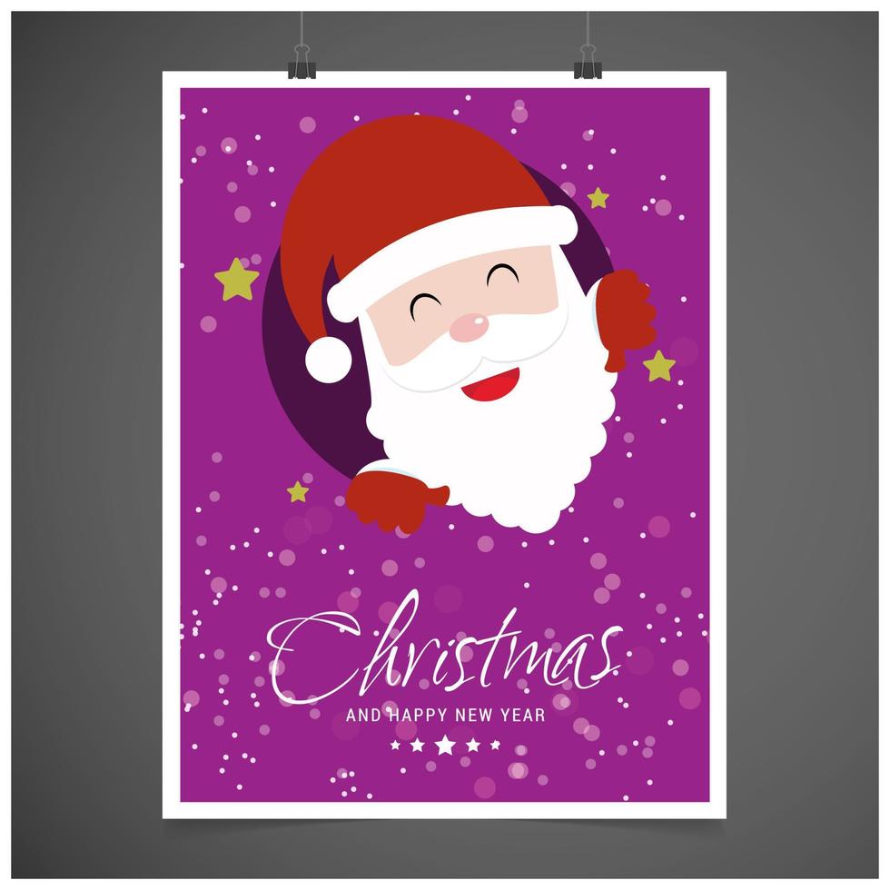 Merry Christmas creative design with pink background vector