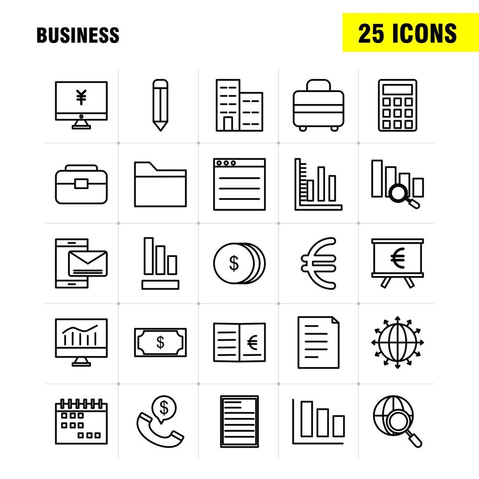 los iconos de línea de negocios establecidos para infografías kit uxui móvil y diseño de impresión incluyen nube dinero dólar moneda equipo dinero idea bulbo colección moderno logotipo infográfico y pictograma vector