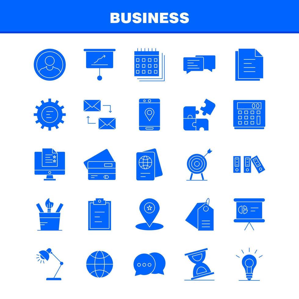 Business Solid Glyph Icon for Web Print and Mobile UXUI Kit Such as Christmas Location Map Star Sms Chatting Message Mail Pictogram Pack Vector