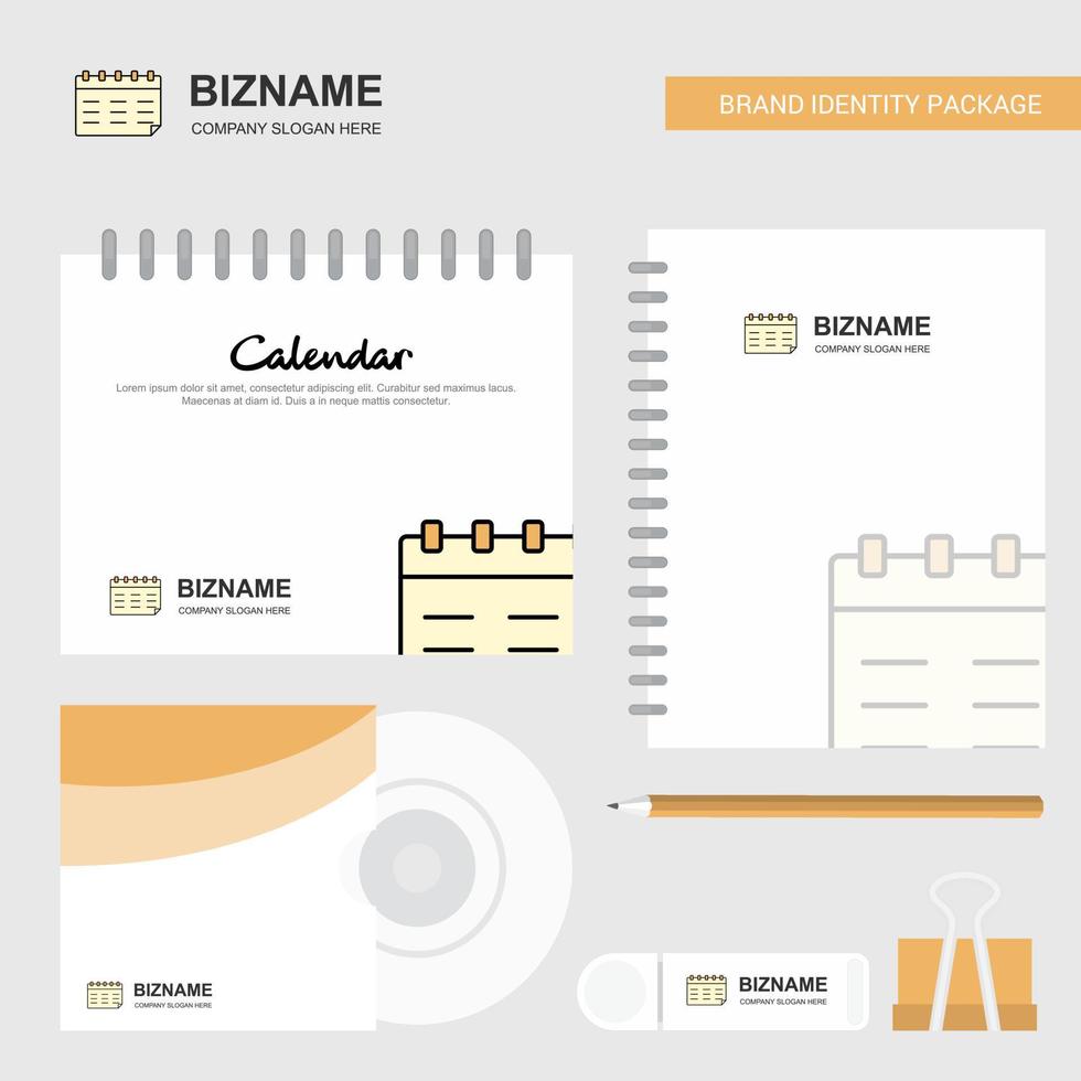 Calendar Logo Calendar Template CD Cover Diary and USB Brand Stationary Package Design Vector Template