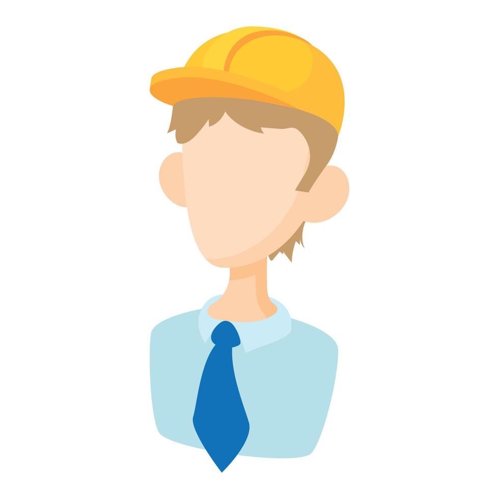 Builder icon in cartoon style vector