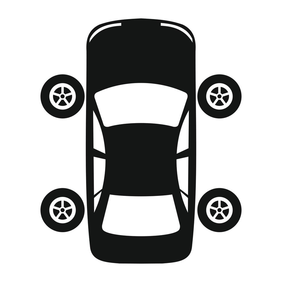 Service and repair car wheel flat icon vector