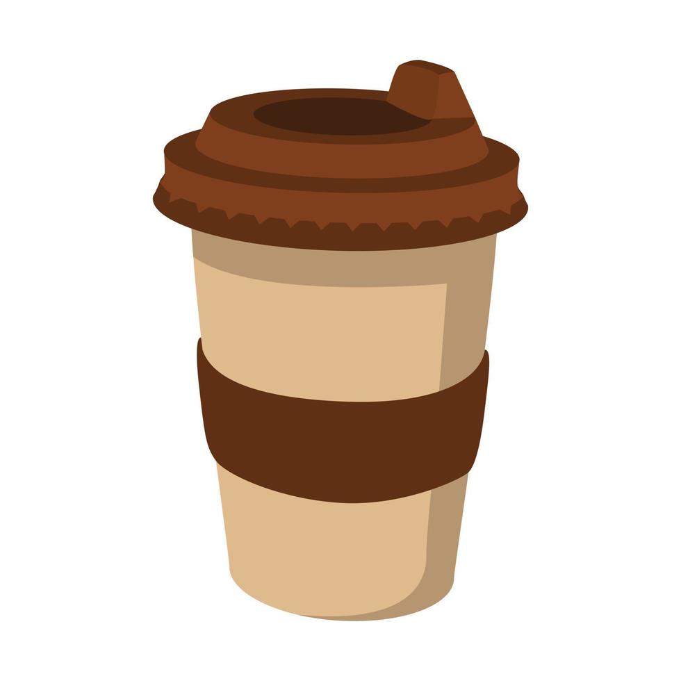 icono de dibujos animados de taza de café para llevar vector