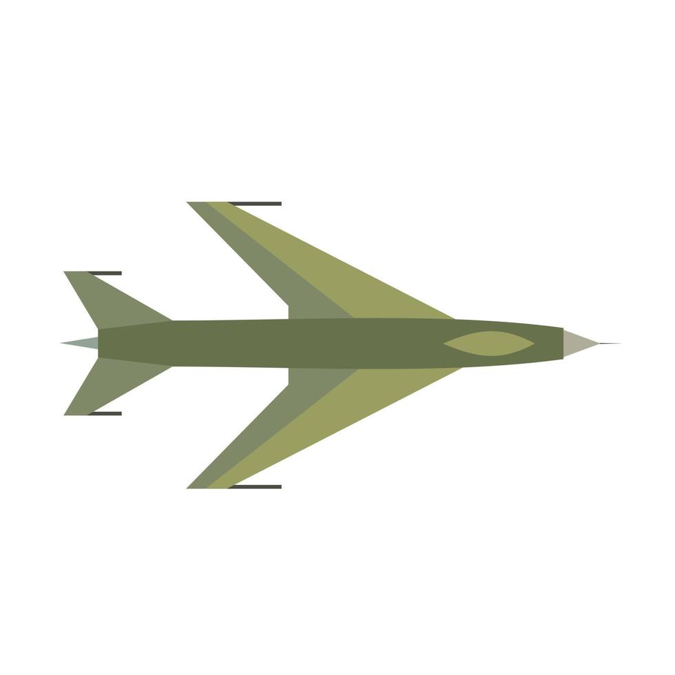 New flying jet fighter flat icon vector