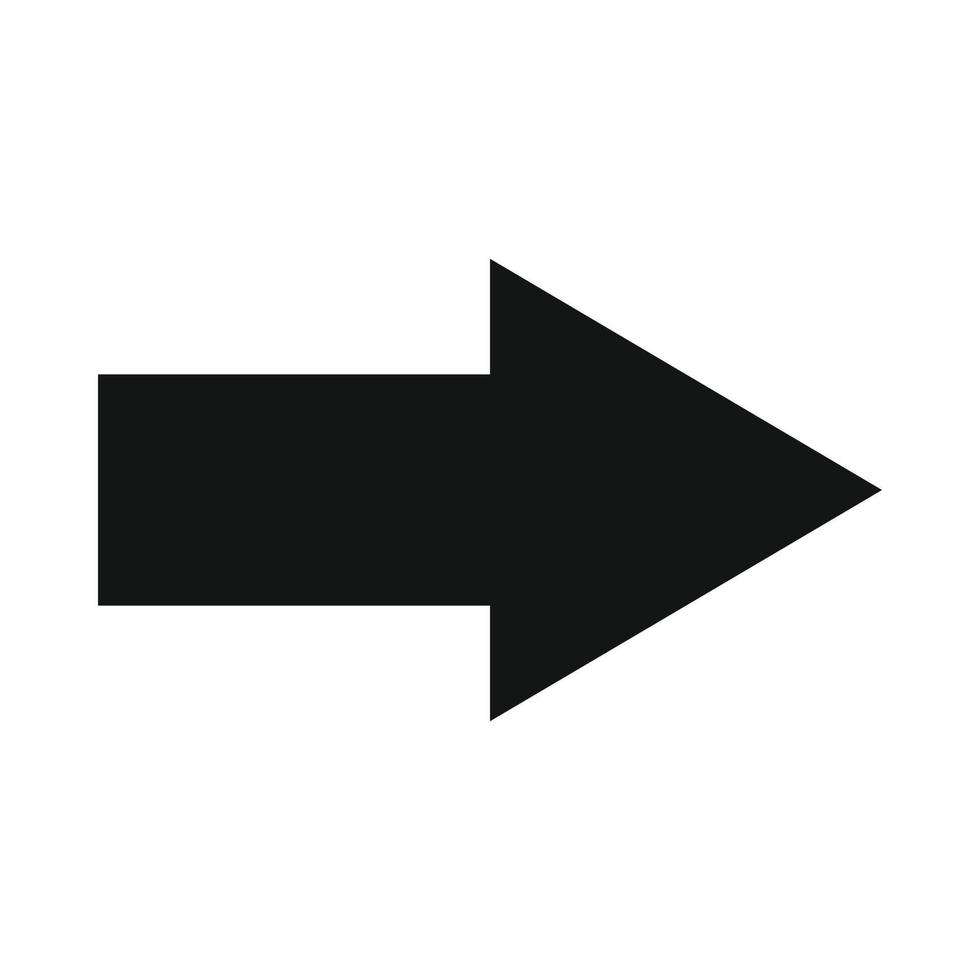 Right arrow black simple icon vector