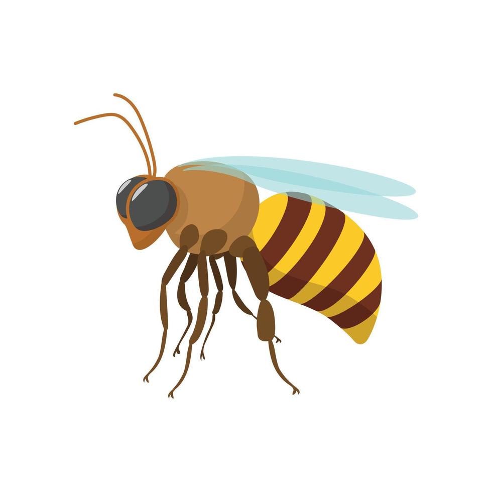 Bee cartoon icon vector