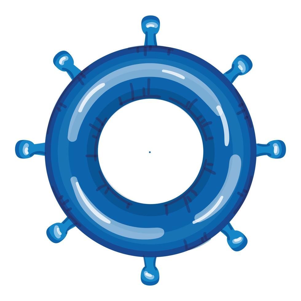 vector de dibujos animados de icono de rueda inflable. piscina flotante