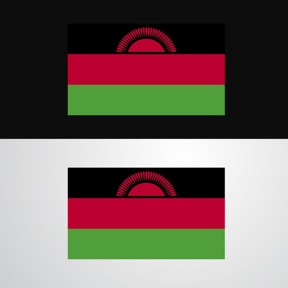 Malawi Flag banner design vector