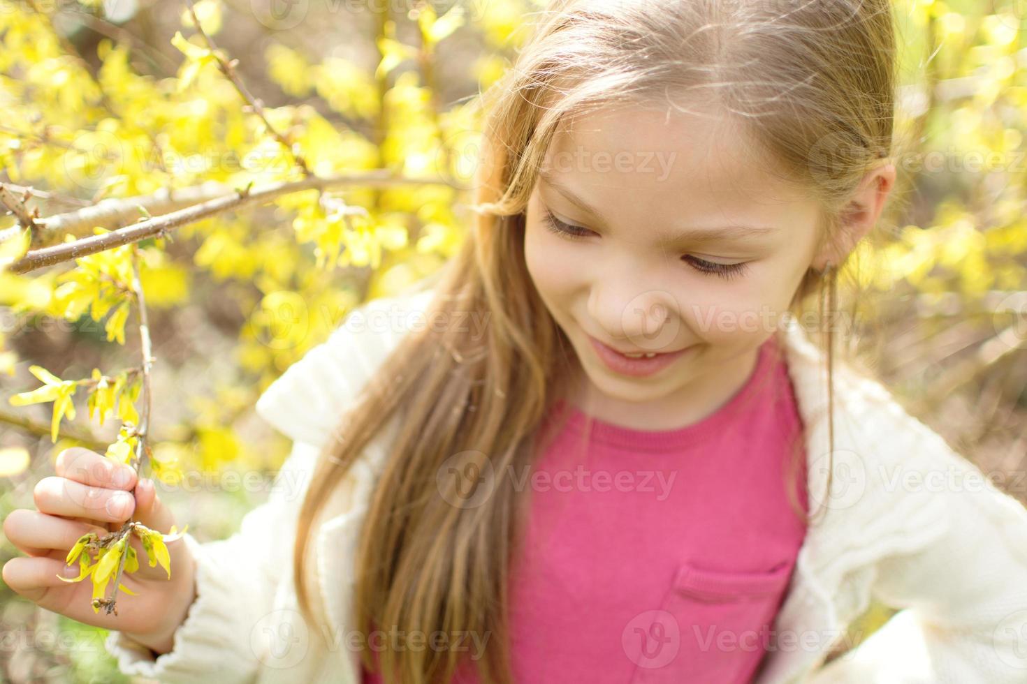 Springtime girl view photo