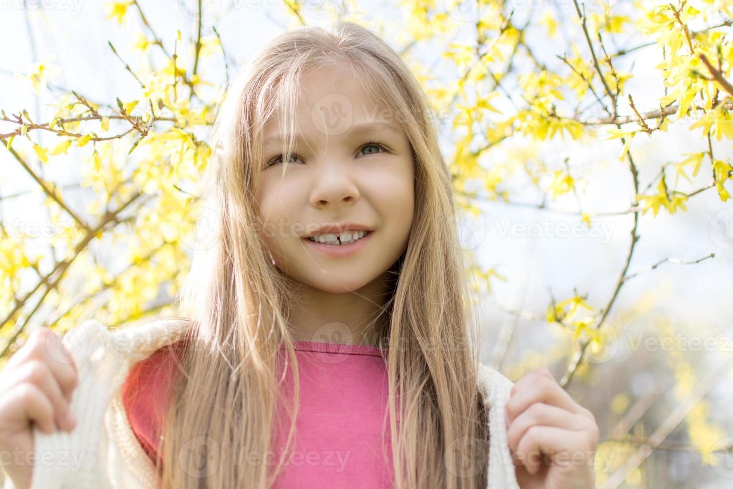 Springtime girl view photo