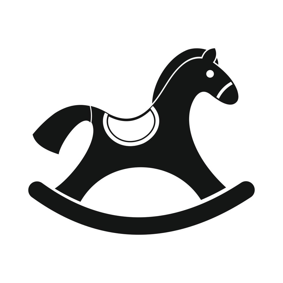 Children rocking horse icon vector