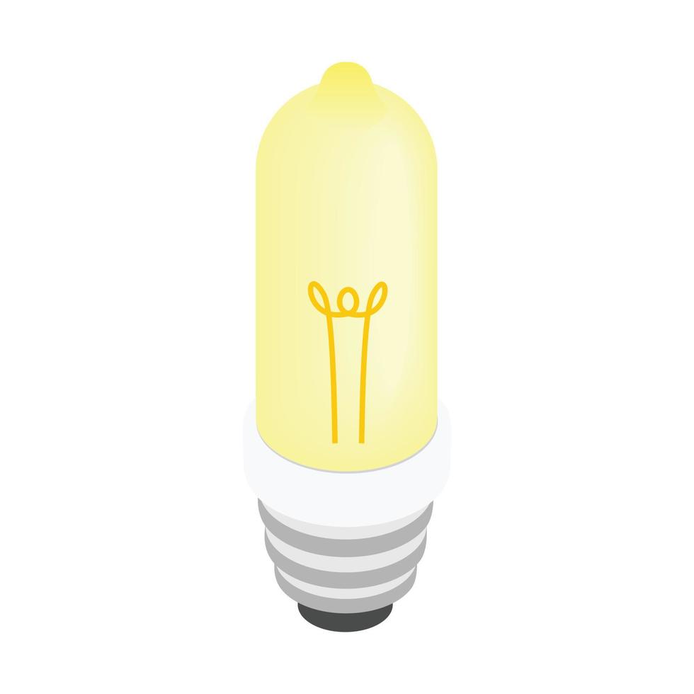 Light bulb icon, isometric 3d style vector