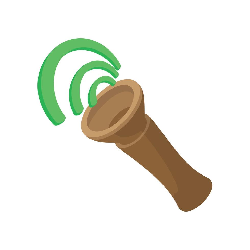 Duck call hunting cartoon icon vector