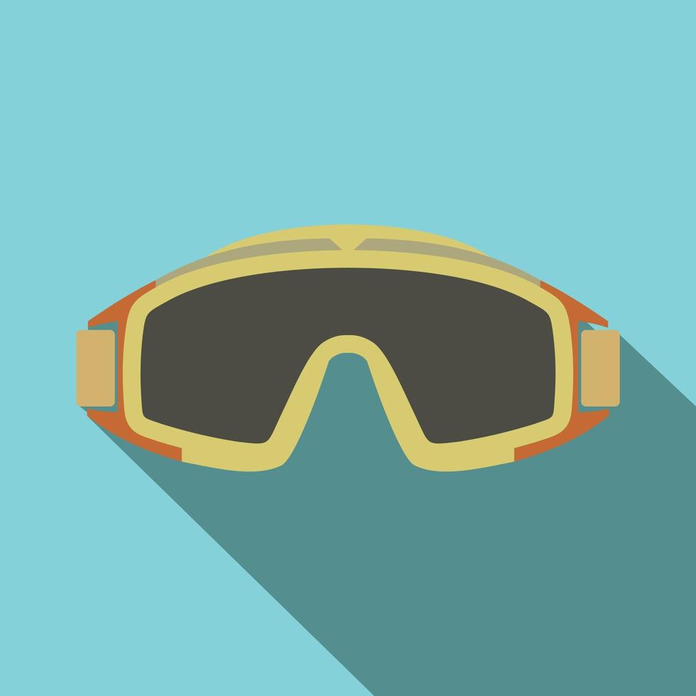 gafas de paintball icono plano vector