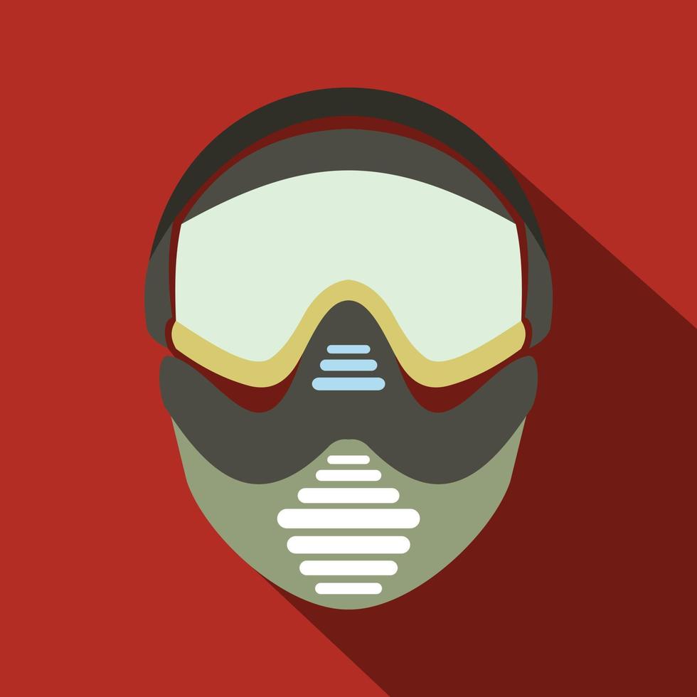 máscara de paintball con icono de gafas vector