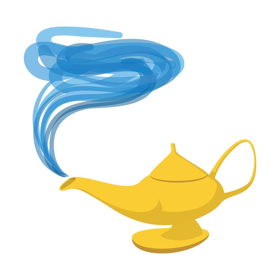 Lamp Aladdin cartoon icon vector