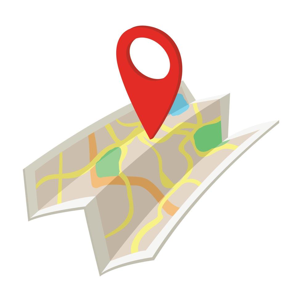 Map cartoon icon vector