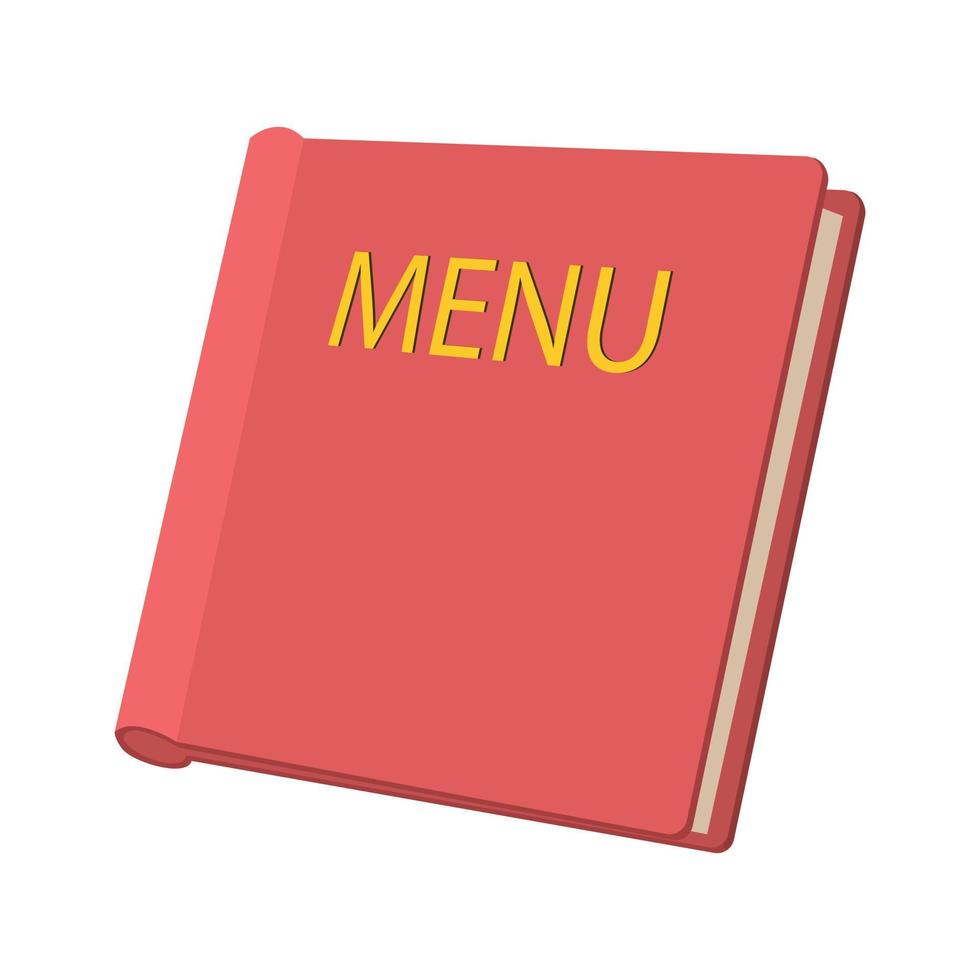 Restaurant menu cartoon icon vector