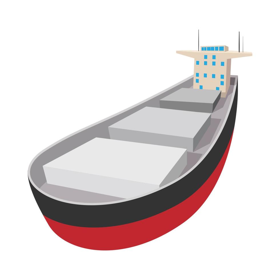 Oil tanker cartoon icon vector